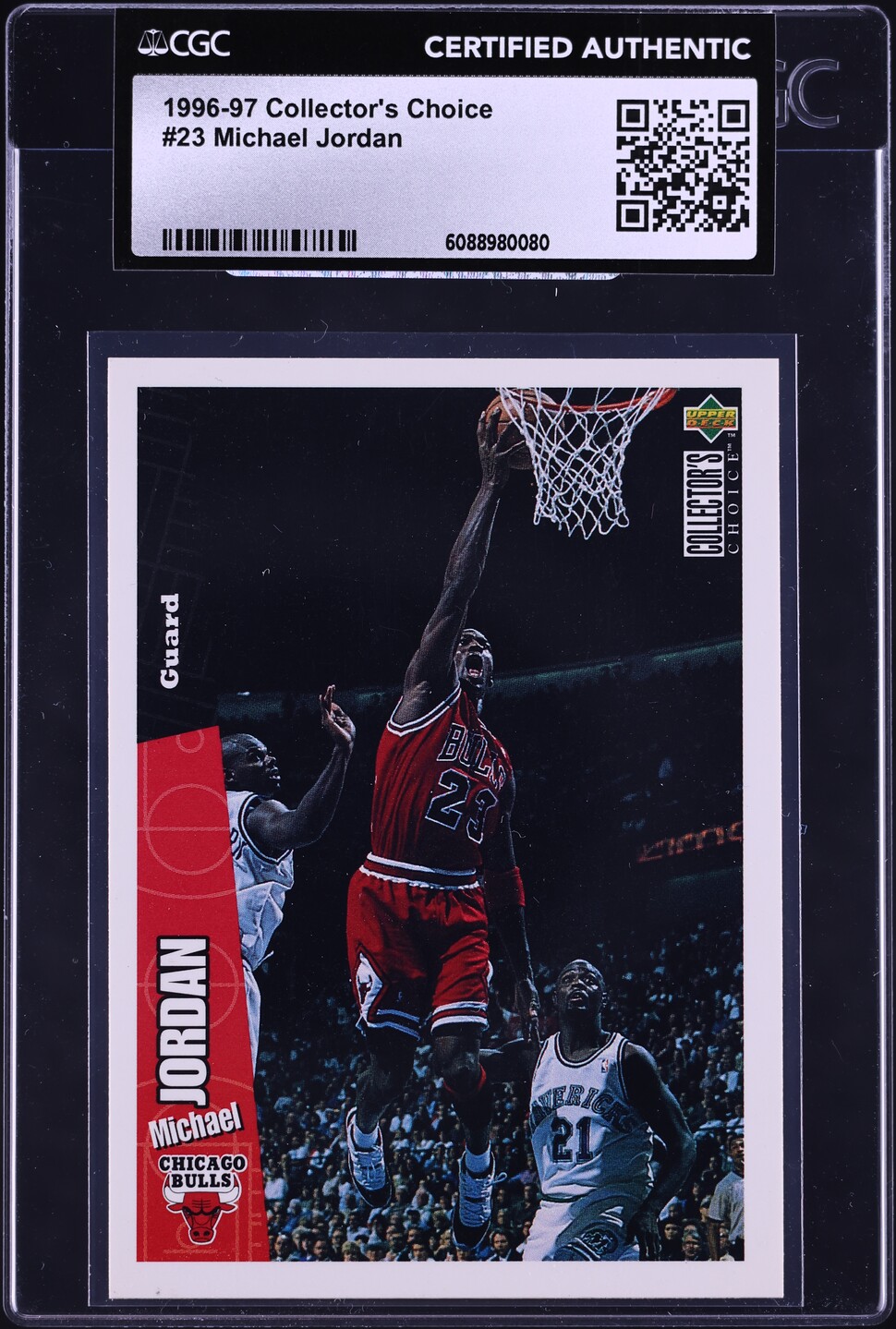 1996 Collector's Choice Basketball Michael Jordan #23 CGC AUTH on