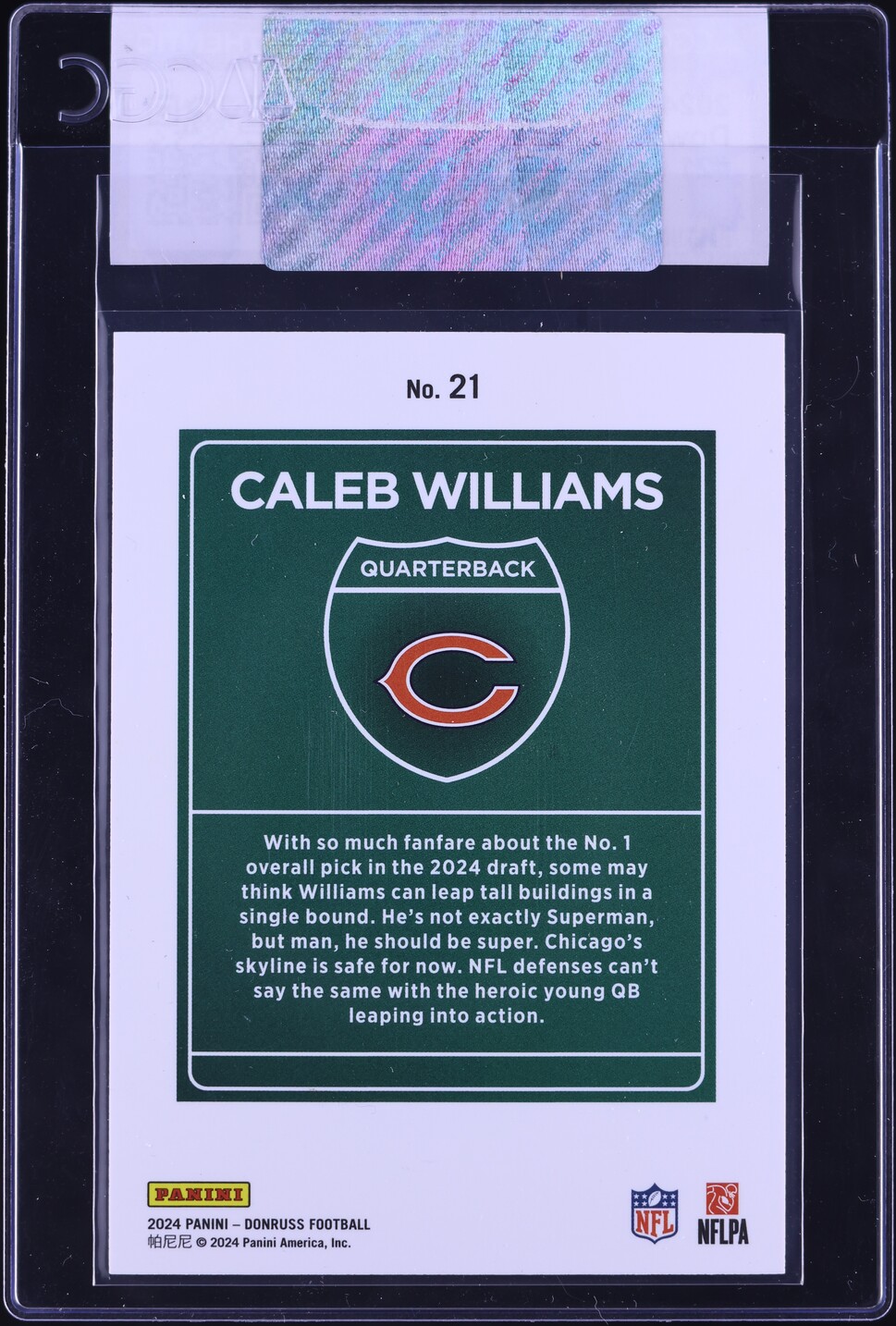 2024 Donruss Downtown Caleb Williams ROOKIE #21 CGC AUTH