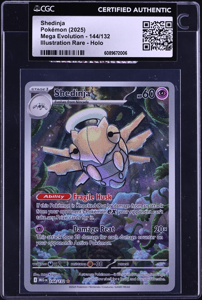 2025 Pokemon Mega Evolution IR Shedinja #144 CGC AUTH