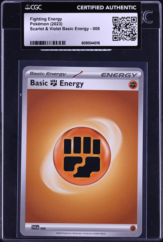 2023 Pokemon Scarlet & Violet Basic Fighting Energy #6 CGC AUTH