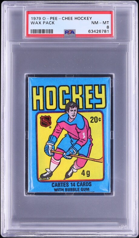 1979 O-Pee-Chee Hockey Wax Pack PSA 8 NM-MT