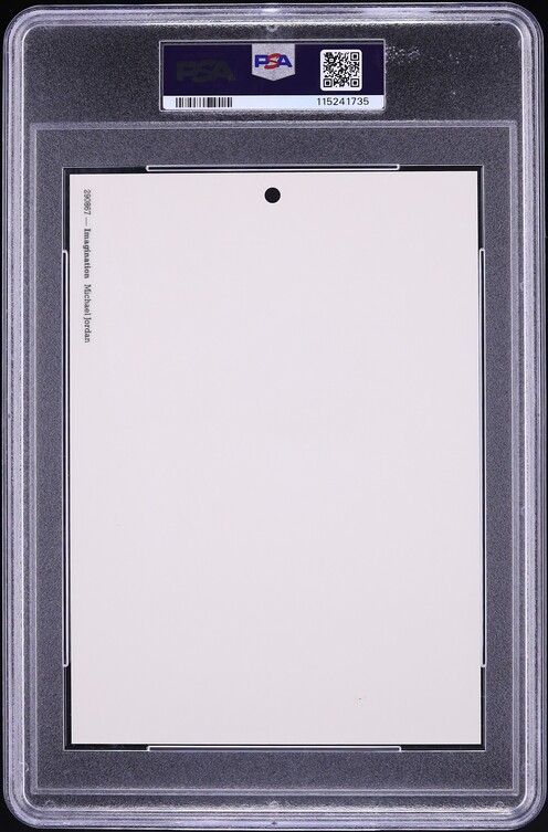 1986 Nike Poster Cards Imagination Michael Jordan ROOKIE, BLACK BORDER PSA 9 MINT