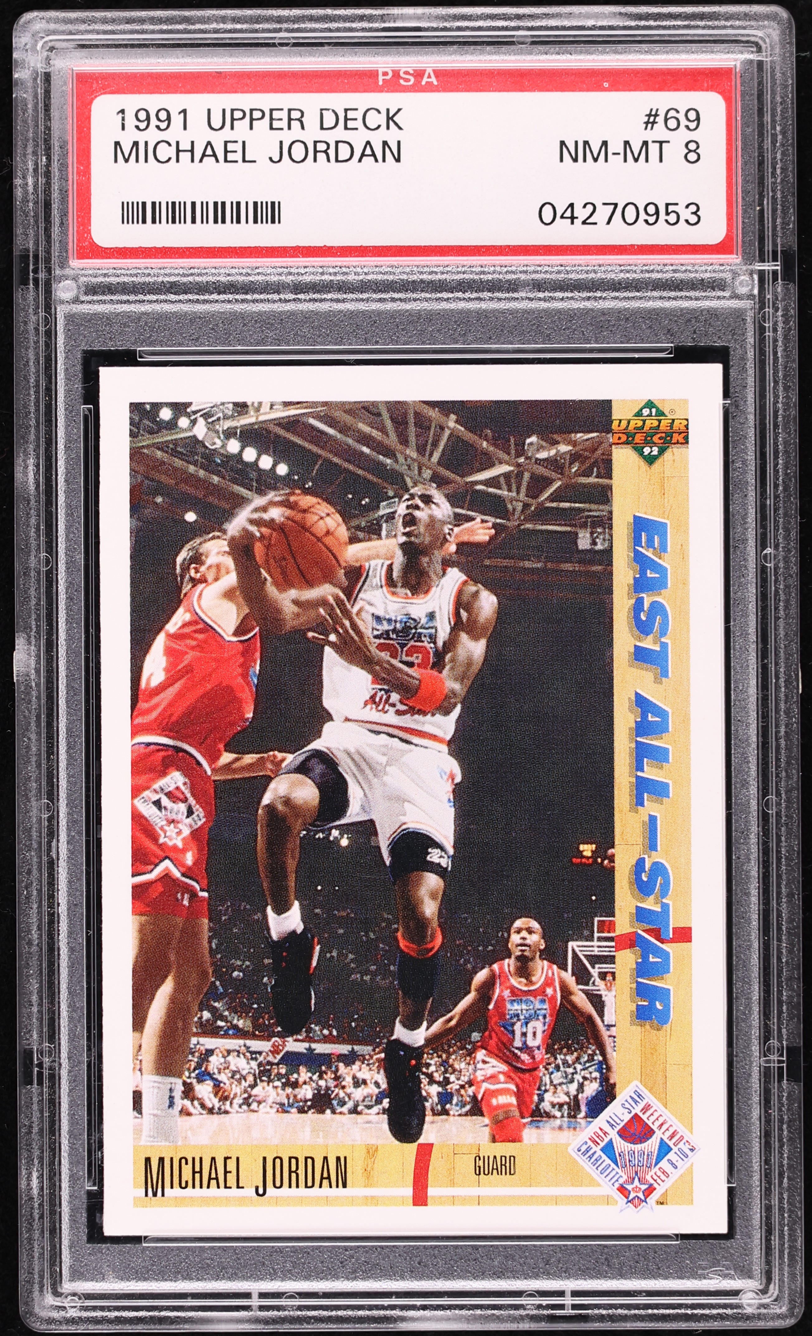 1991 Upper Deck Basketball Michael Jordan #69 PSA 8 NM-MT on