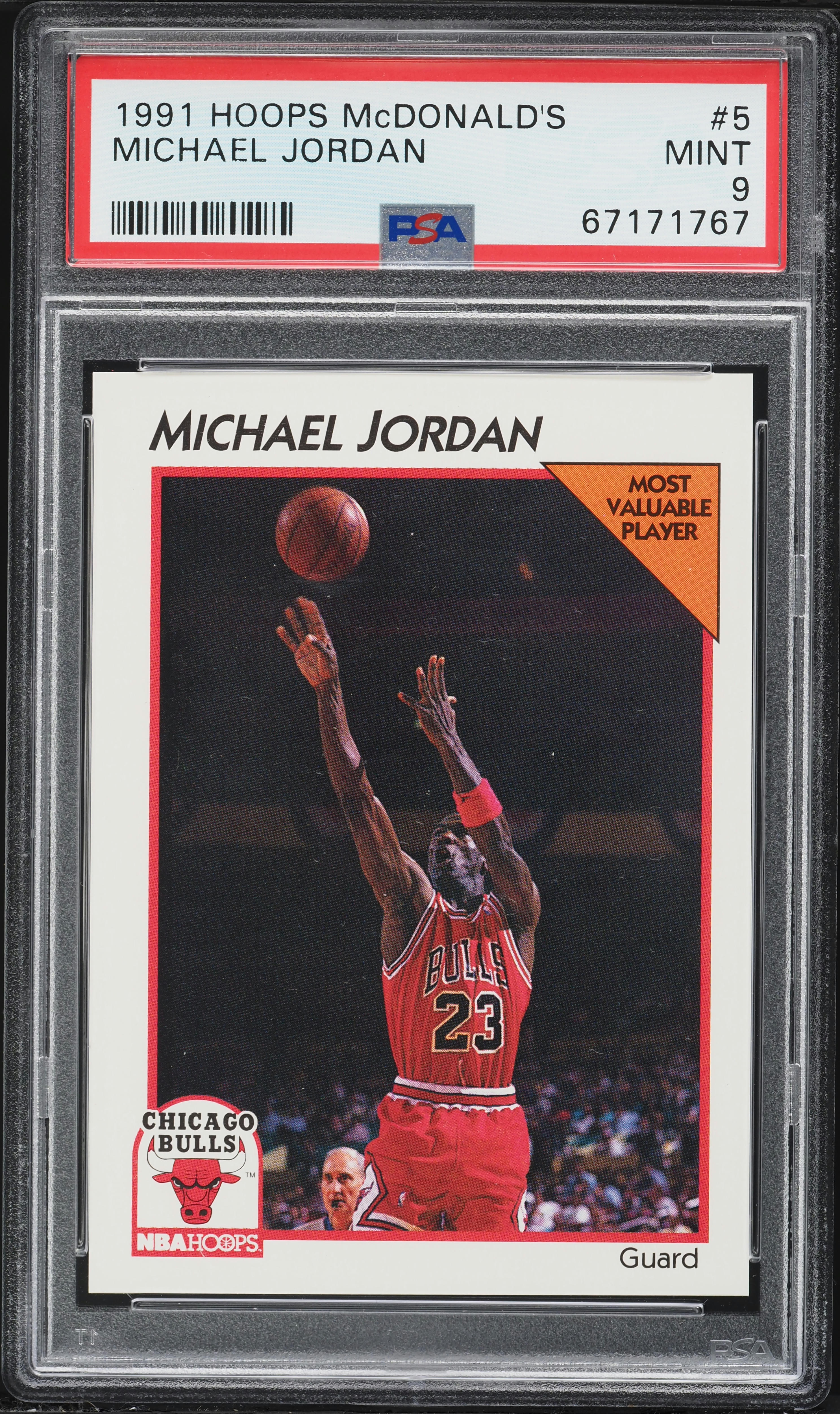 1991 Hoops McDonald's Michael Jordan #5 PSA 9 MINT on Fanatics Collect