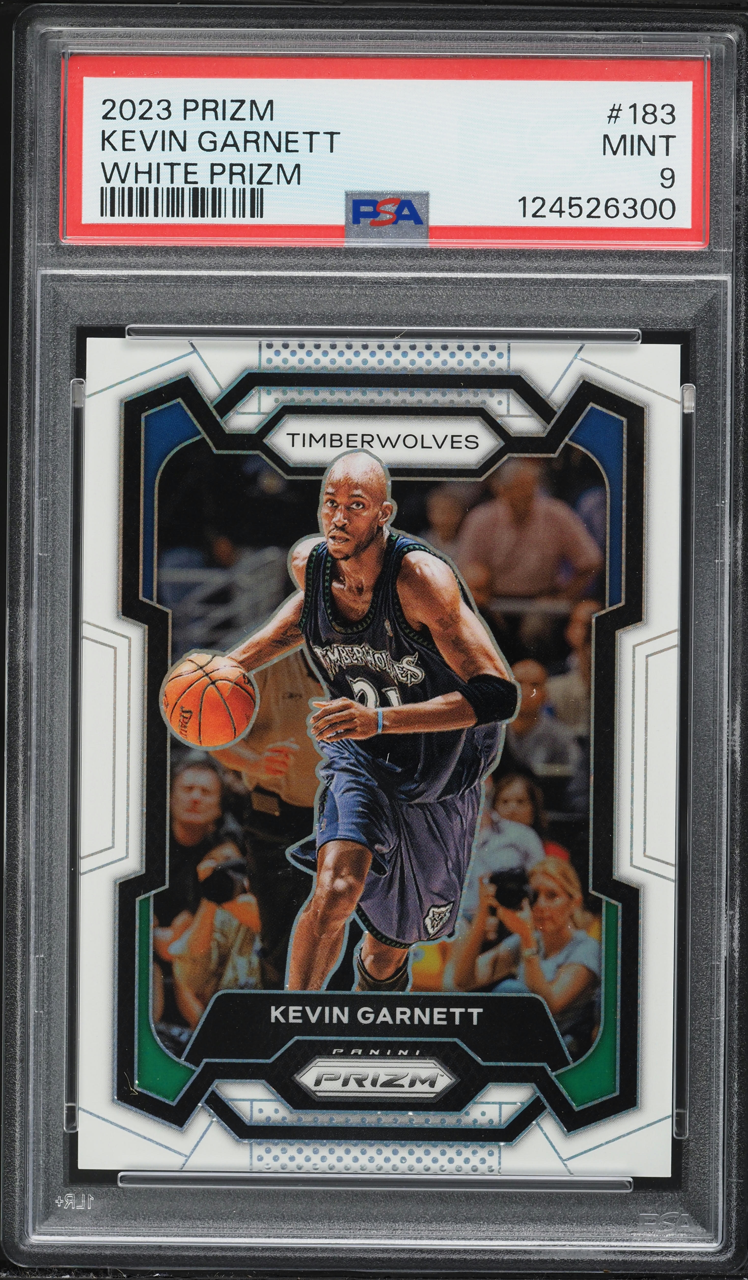 2023 Panini Prizm White Kevin Garnett /175 #183 PSA 9 MINT on