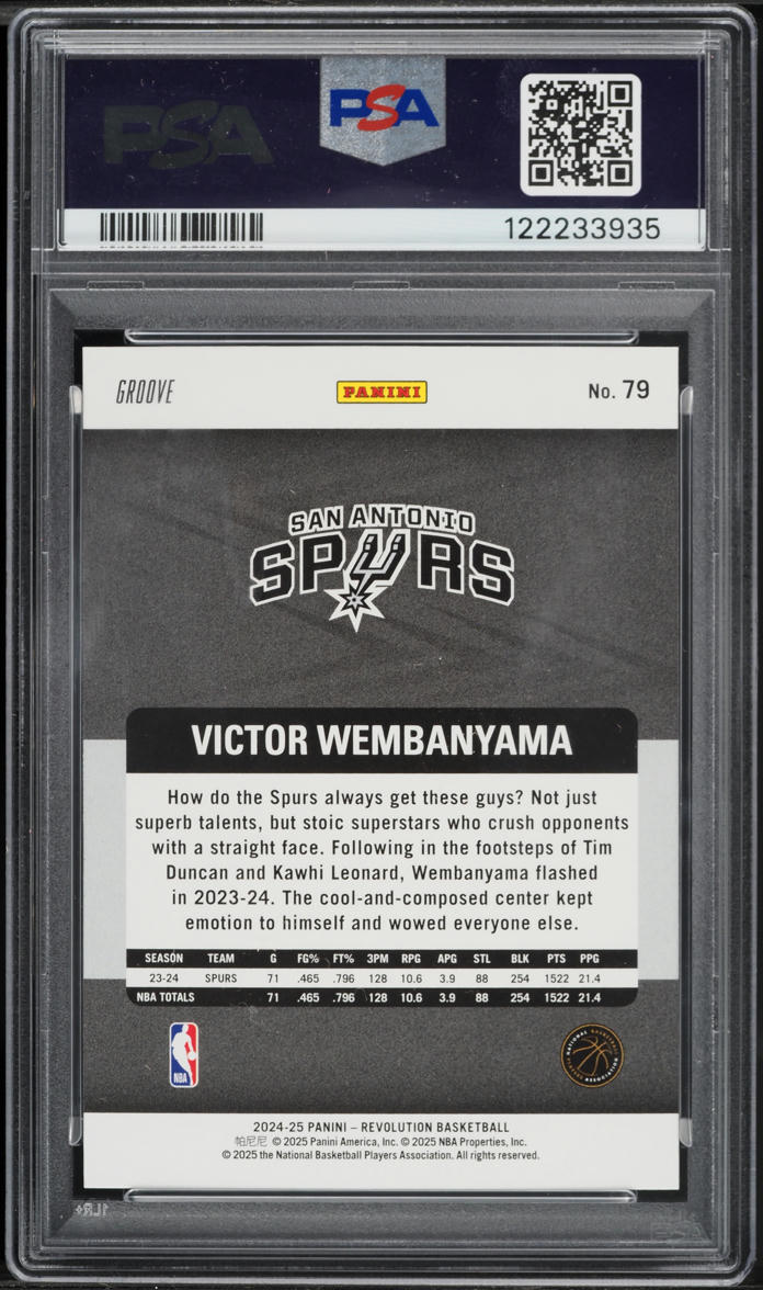 2024 Panini Revolution Groove Victor Wembanyama #79 PSA 10 GEM MINT