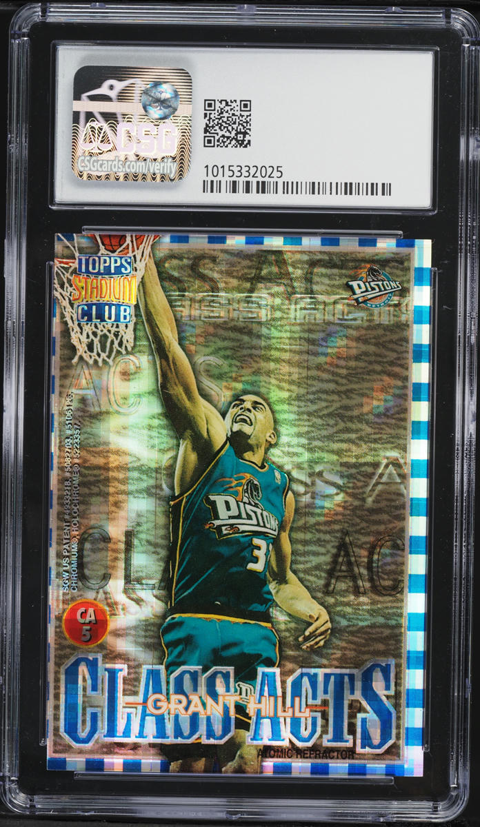 1996 Stadium Club Class Acts Atomic Refractor Grant Hill Christian
