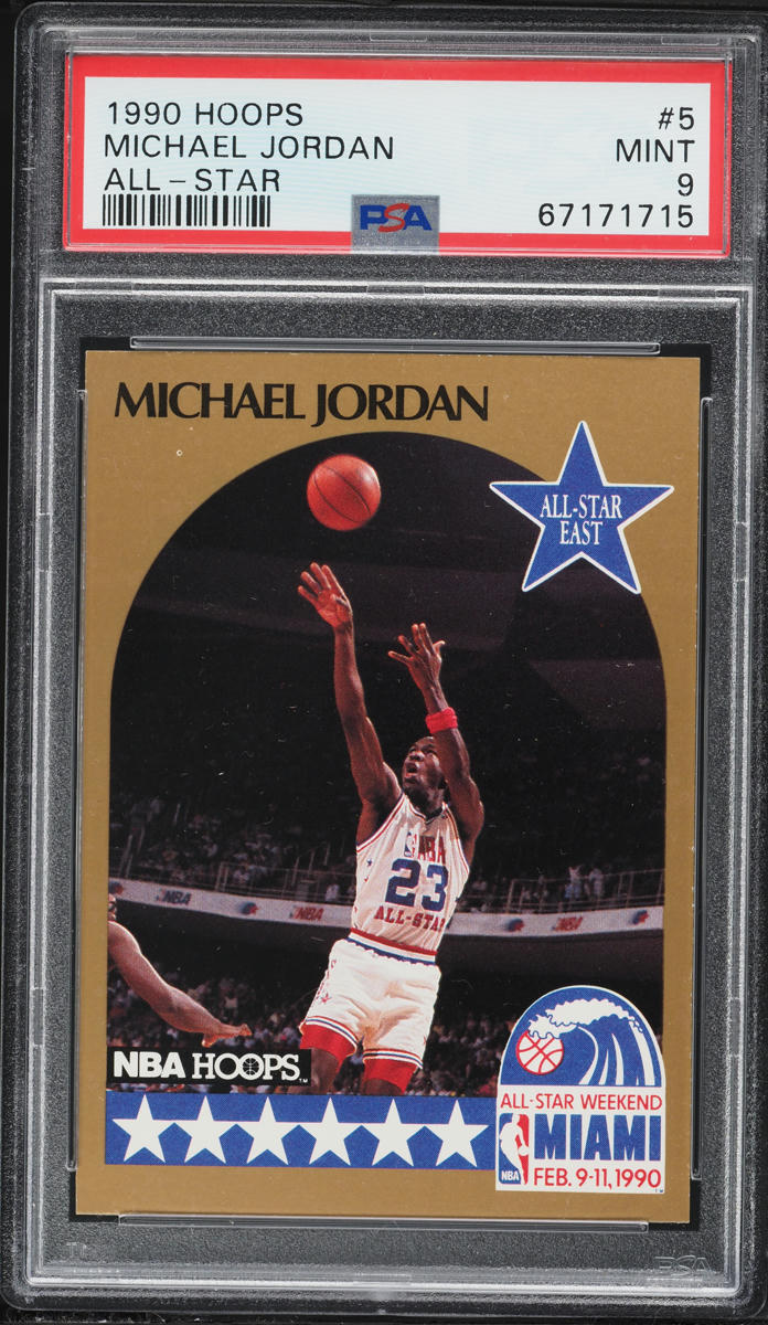 1990 Hoops All-Star Michael Jordan #5 PSA 9 MINT on Fanatics Collect