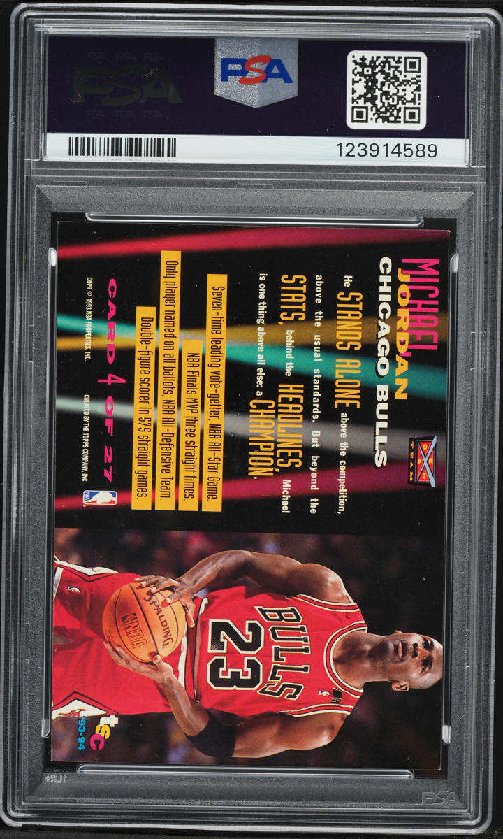 1993 Stadium Club Beam Team Michael Jordan #4 PSA 7 NRMT