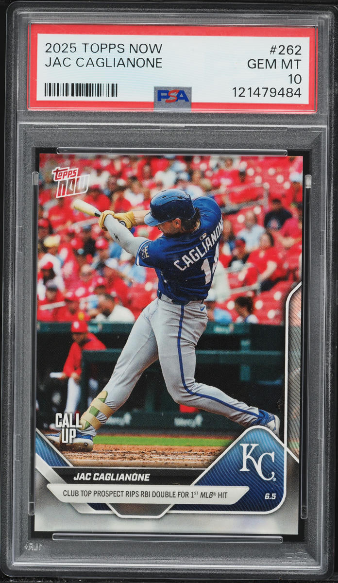 2025 Topps Now Jac Caglianone PROSPECT #262 PSA 10 GEM MINT