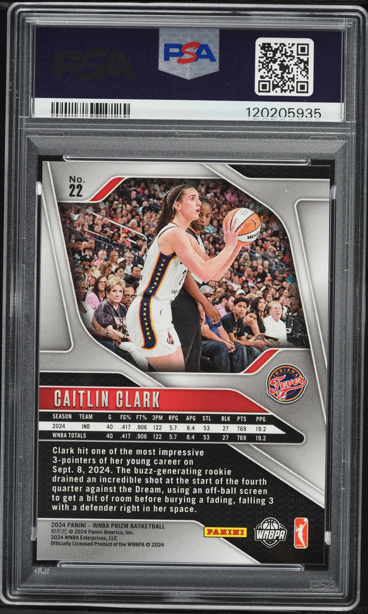 2024 Panini Prizm WNBA Caitlin Clark ROOKIE #22 PSA 10 GEM MINT