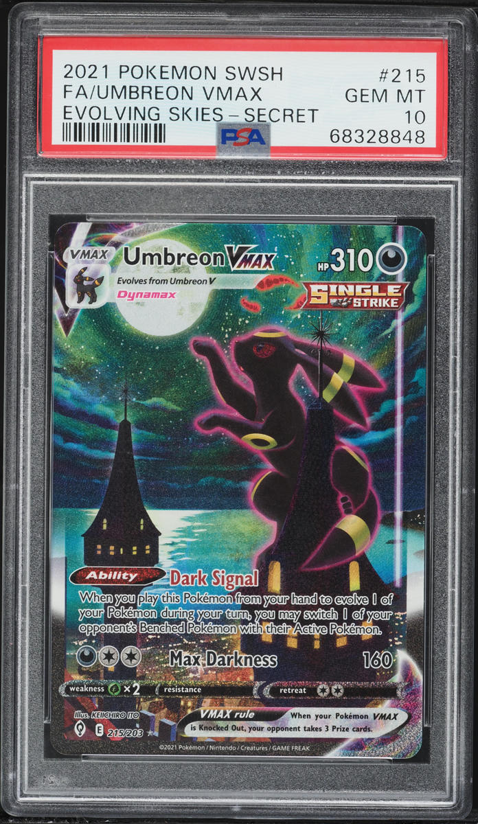 2021 Pokemon Sword & Shield: Evolving Skies Umbreon VMAX Full Art Secret  Rare #215 PSA 10 | Card Ladder