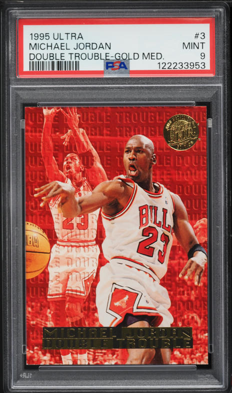 1995 Ultra Double Trouble Gold Medallion Michael Jordan #3 PSA 9