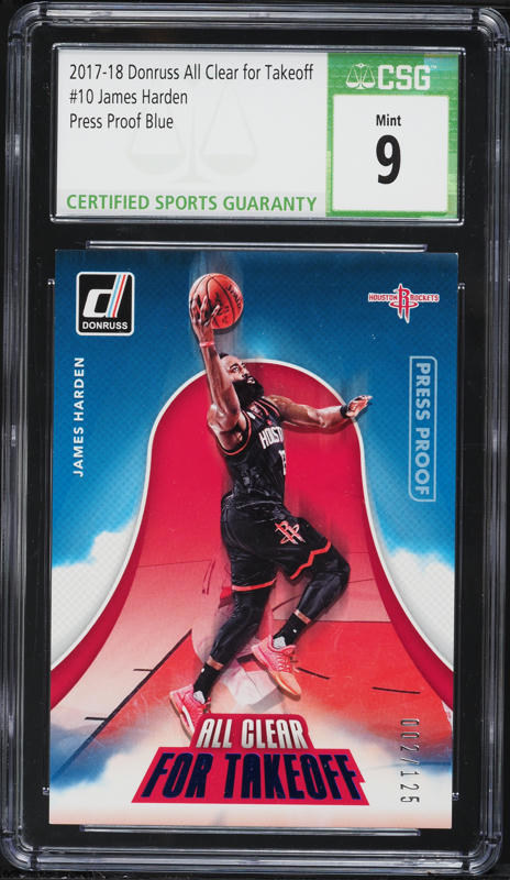 2017 Panini Cornerstones Downtown James Harden #DT18 PSA 10 GEM