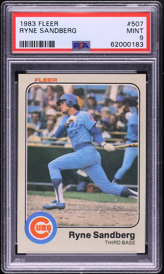1983 Fleer Ryne Sandberg ROOKIE #507 PSA 9 MINT