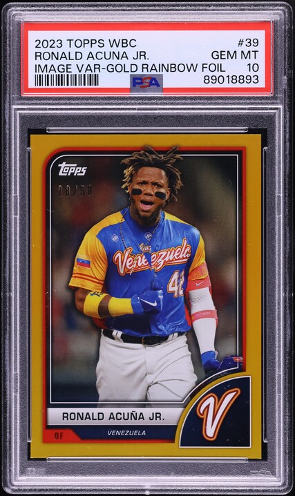 2023 Topps WBC Variation Gold Rainbow Foil Ronald Acuna Jr. /50