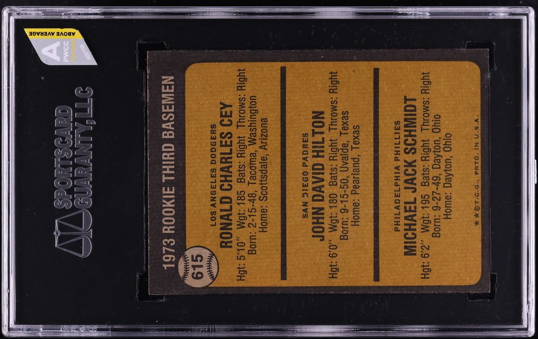 1973 Topps Mike Schmidt ROOKIE #615 SGC 9 MINT