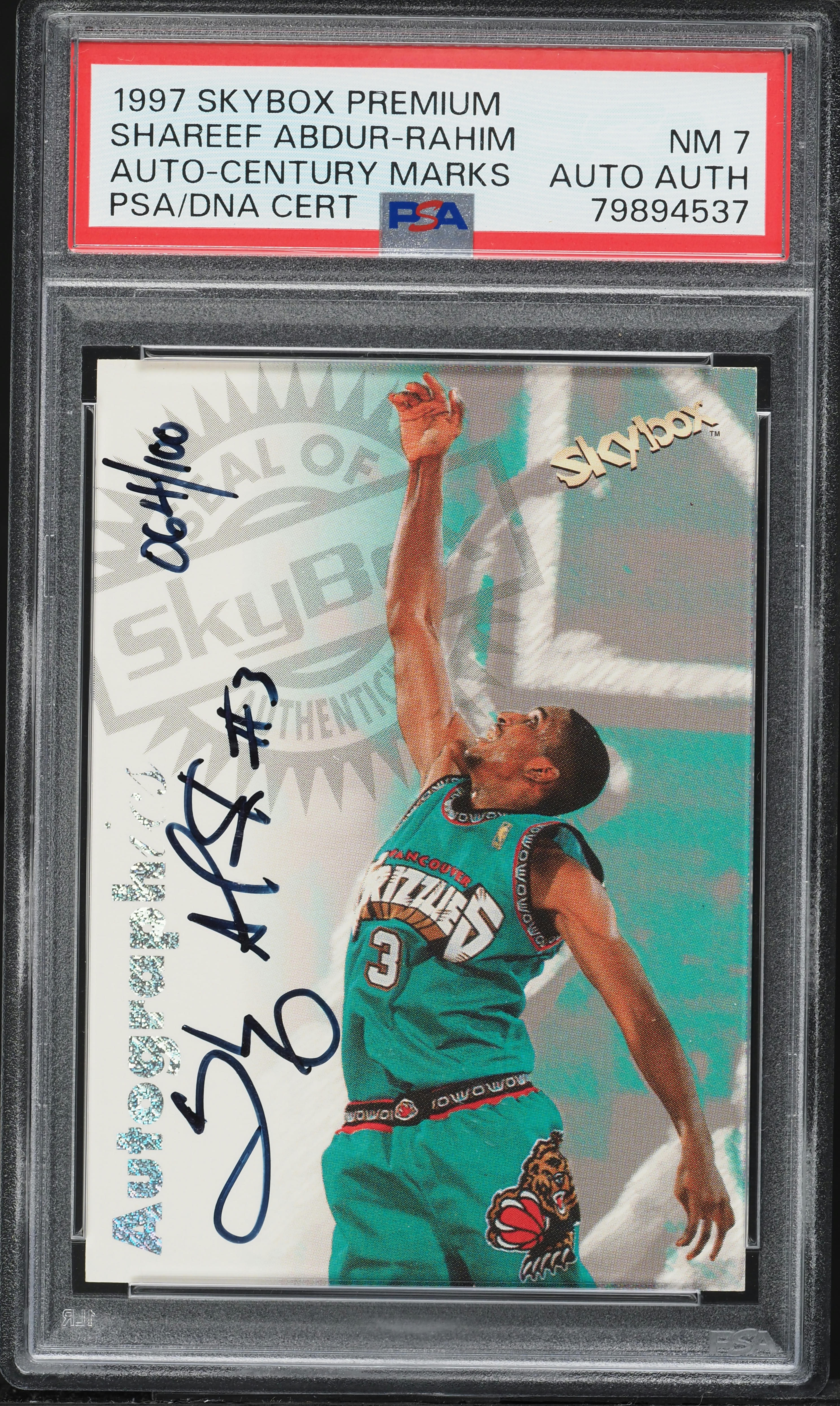 1997 Skybox Premium Autographics Shareef Abdur-Rahim AUTO DNA AUTH 