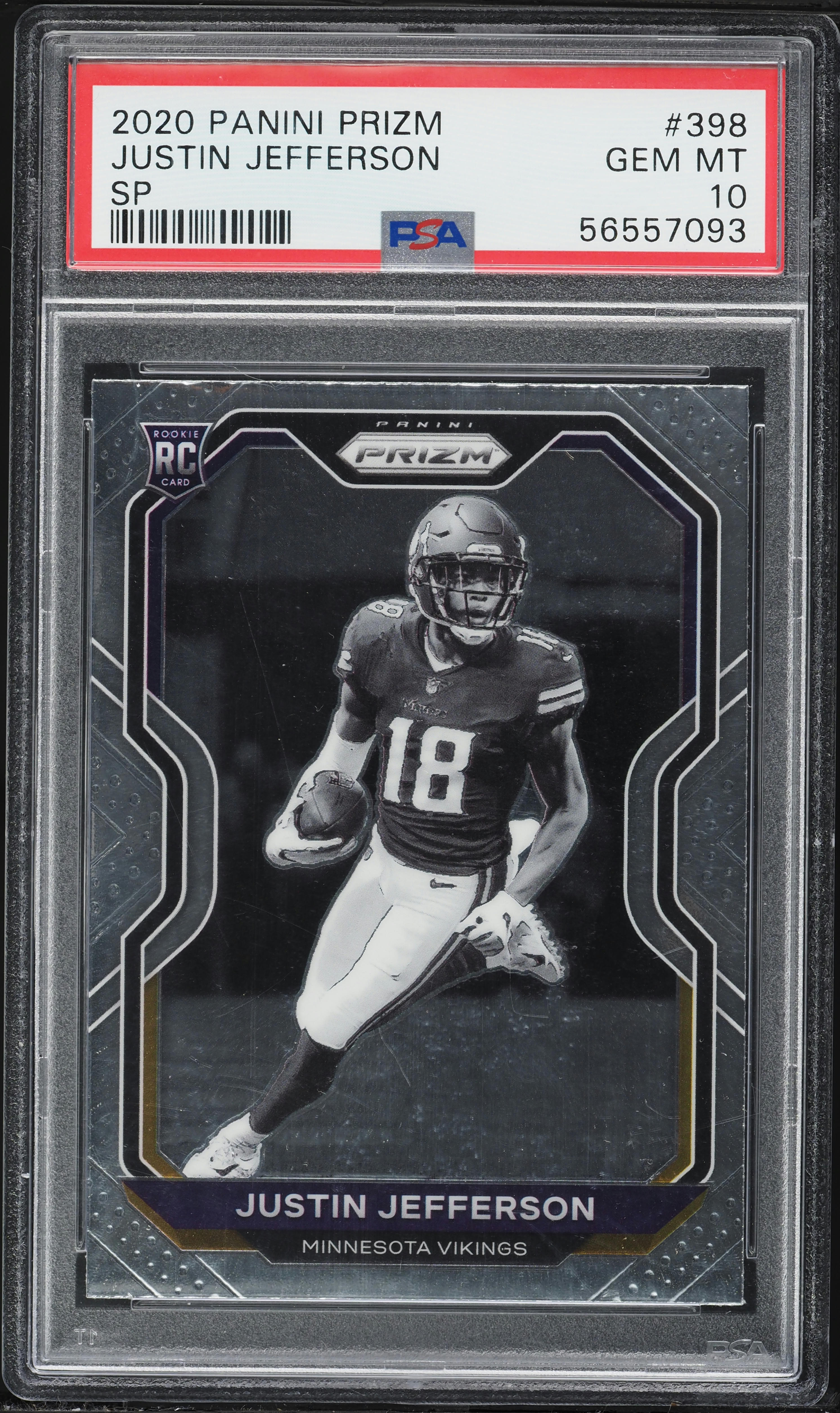 2020 Leaf Metal Rookie Justin Jefferson #LR-17 2020 Leaf Rookie Silver Justin  Jefferson Graded 10 Rookie Card  Vikings/LSU Graded 10 Card