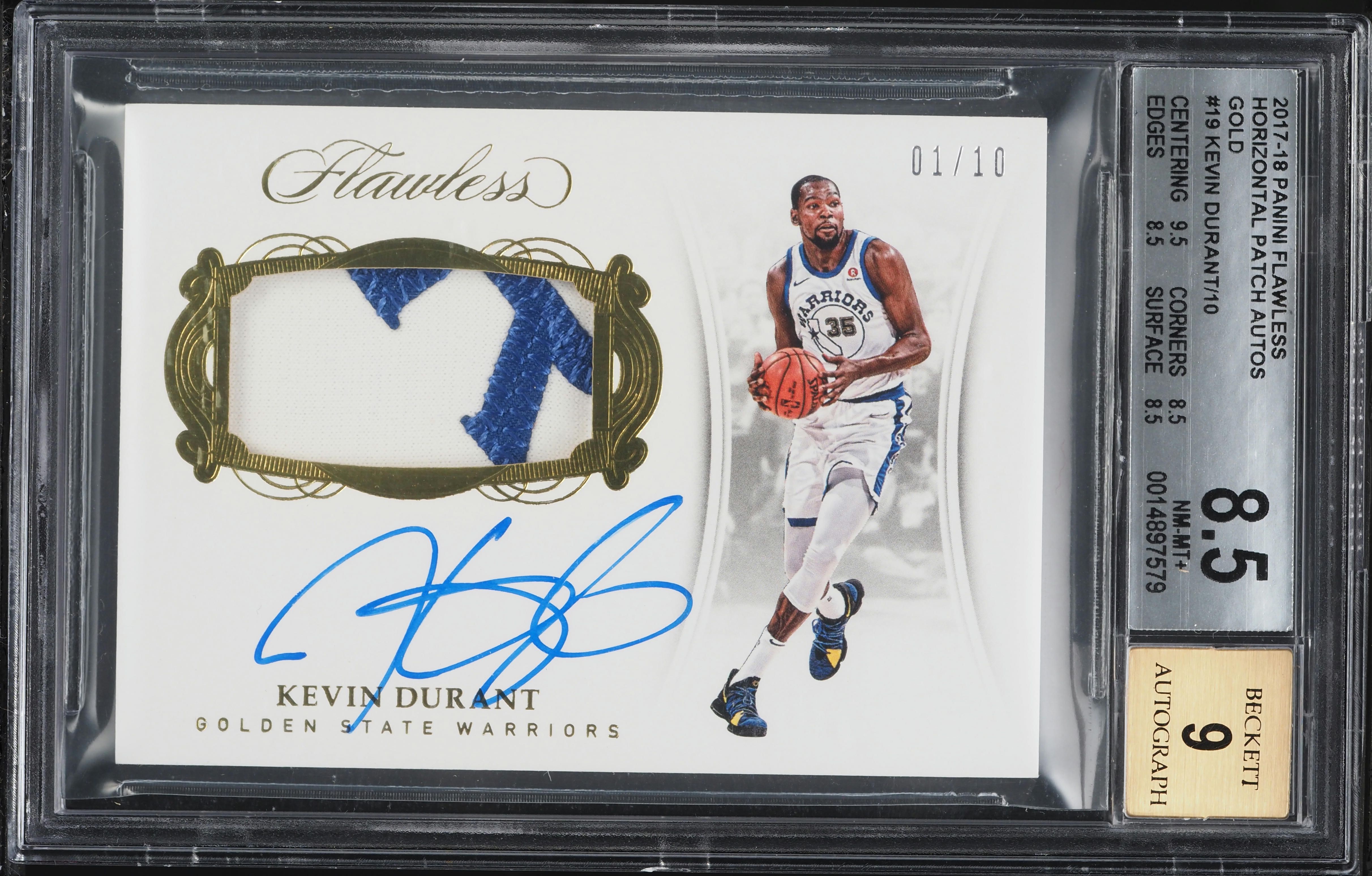 2017 Panini Flawless Horizontal Gold Kevin Durant PATCH AUTO 1/10