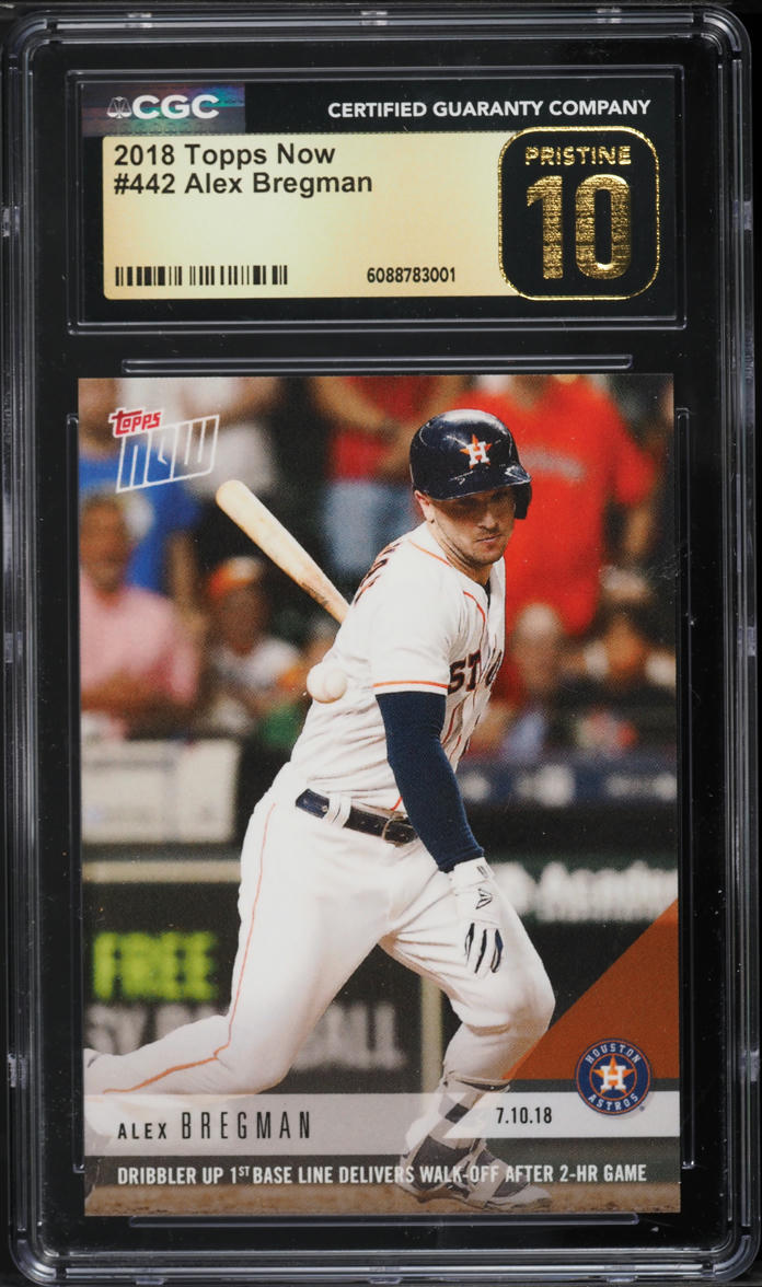 2018 Topps Now Alex Bregman #442 CGC 10 PRISTINE