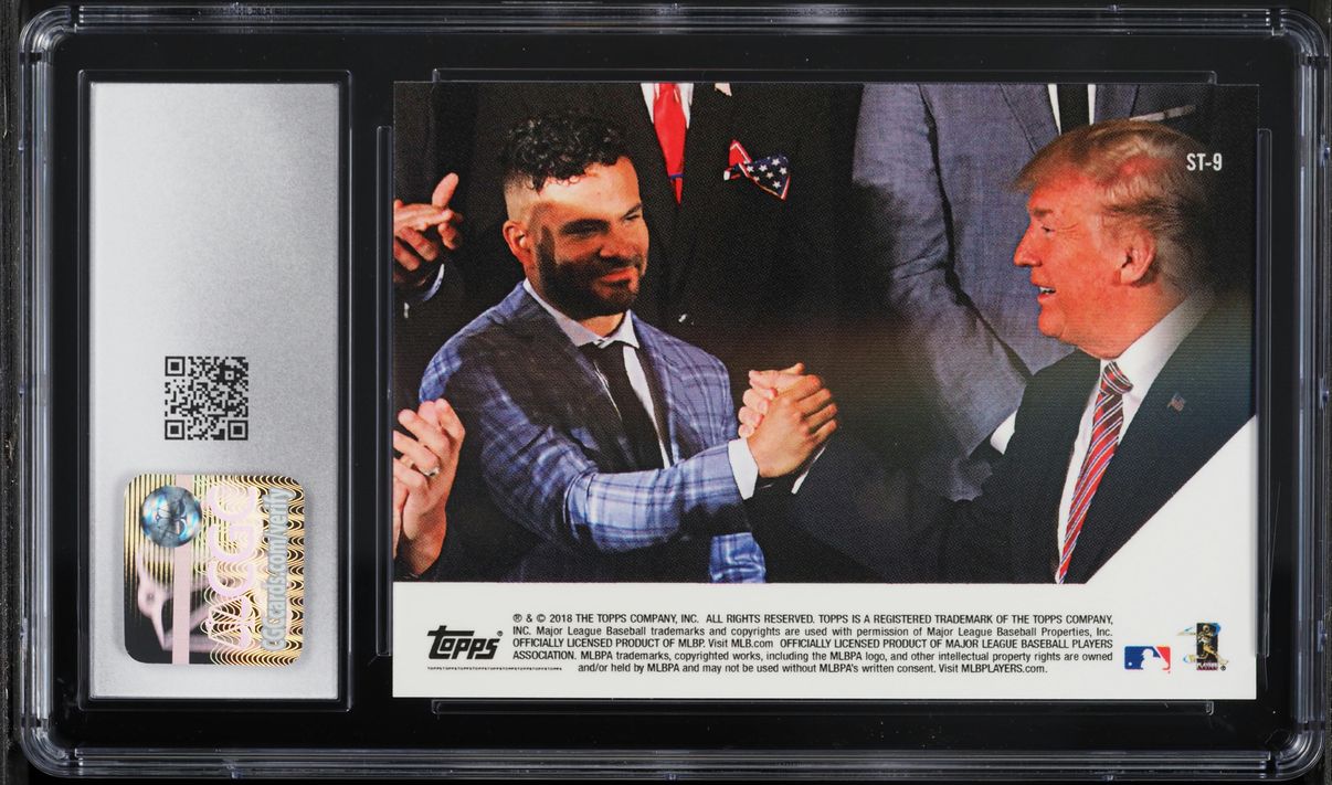 2018 Topps Now Spring Training Houston Astros w/ Donald Trump #ST-9 CGC 10 GEM MINT