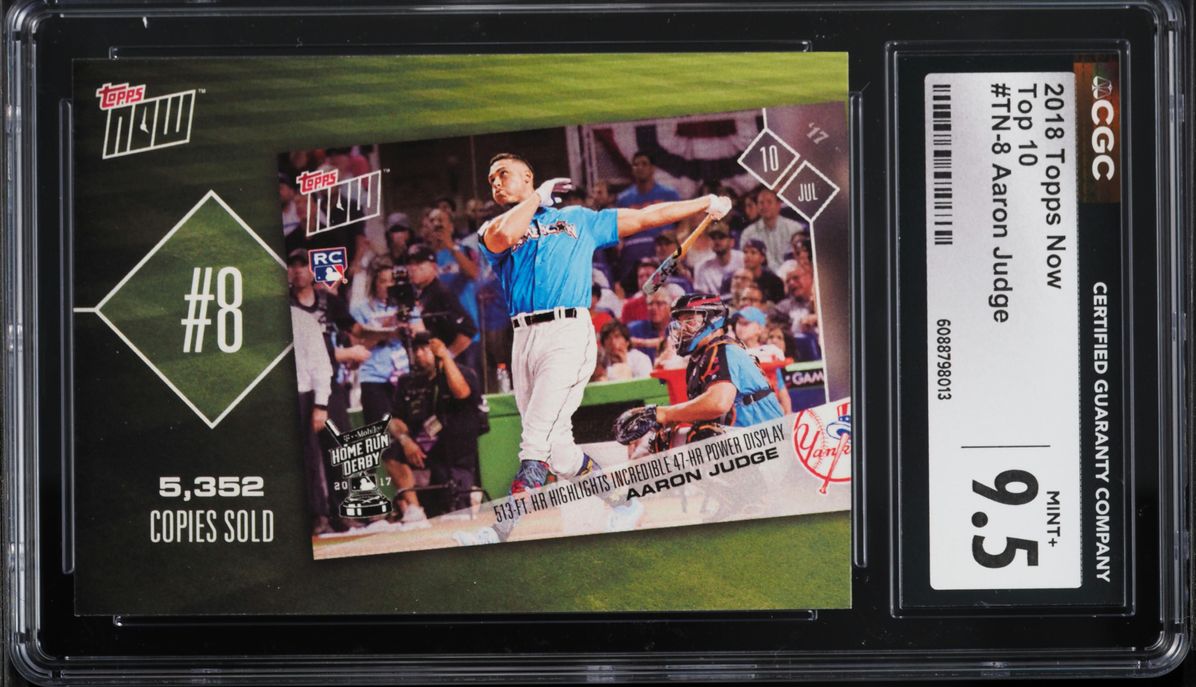 2018 Topps Now Top 10 Aaron Judge #TN-8 CGC 9.5 MINT+