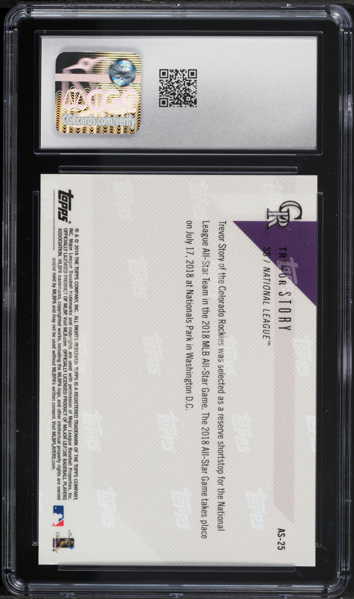 2018 Topps Now All-Star Reserves Trevor Story #AS-25 CGC 9.5 MINT+