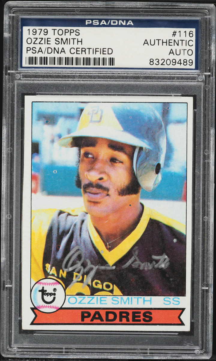 1979 Topps Ozzie Smith ROOKIE AUTO #116 PSA/DNA AUTH