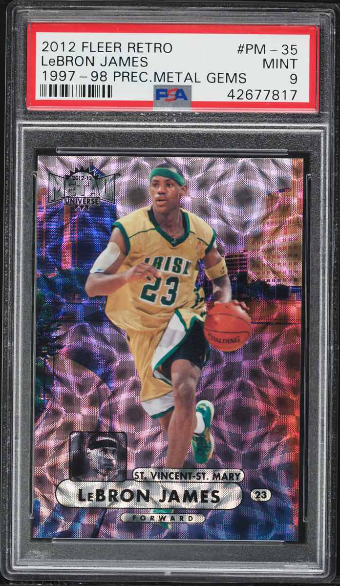 2012 Fleer Retro '97-'98 Precious Metal Gems LeBron James /100 #PM-35 PSA 9 MINT