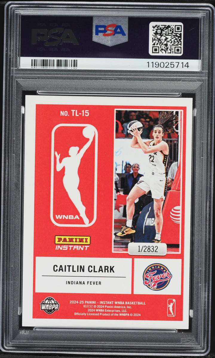2024 Panini Instant WNBA Logo Caitlin Clark ROOKIE /2832 #TL15 PSA 10 GEM MINT