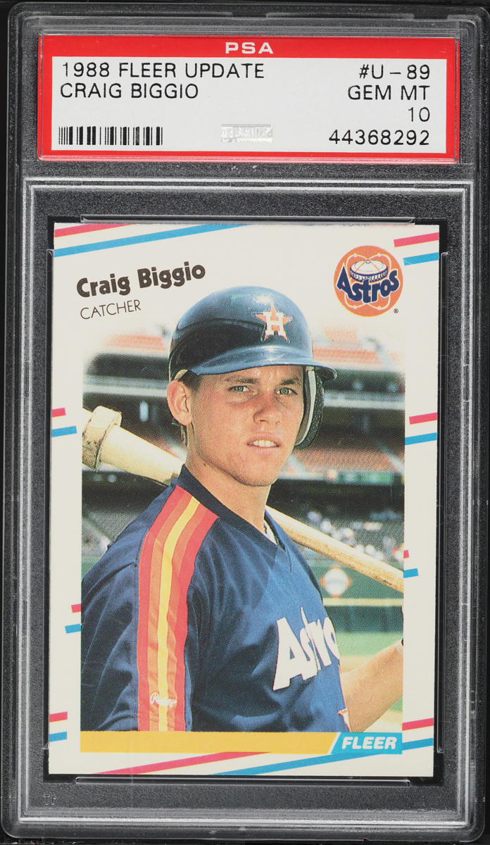 1988 Fleer Update Craig Biggio ROOKIE #U-89 PSA 10 GEM MINT