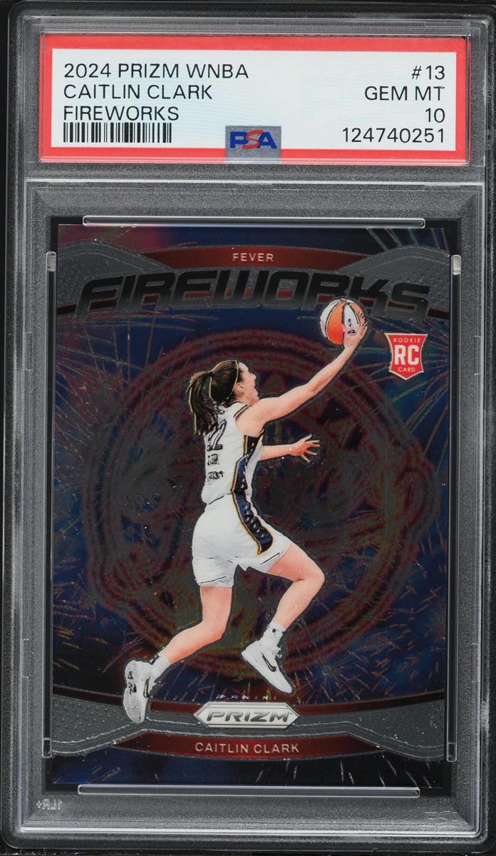 2024 Panini Prizm WNBA Fireworks Caitlin Clark ROOKIE #13 PSA 10 GEM MINT