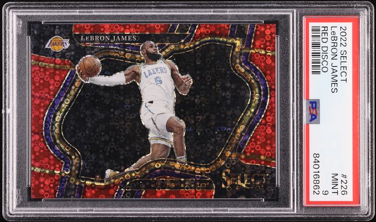 2022 Select Courtside Red Disco LeBron James /49 #226 PSA 9 MINT