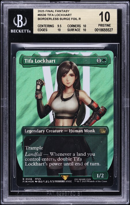 2025 Magic The Gathering MTG Final Fantasy Borderless Surge Foil Tifa Lockhart #536 BGS 10 on Fanatics Collect 2025 Magic The Gathering MTG Final Fantasy Borderless Surge Foil Tifa Lockhart #536 BGS 10 on Fanatics Collect