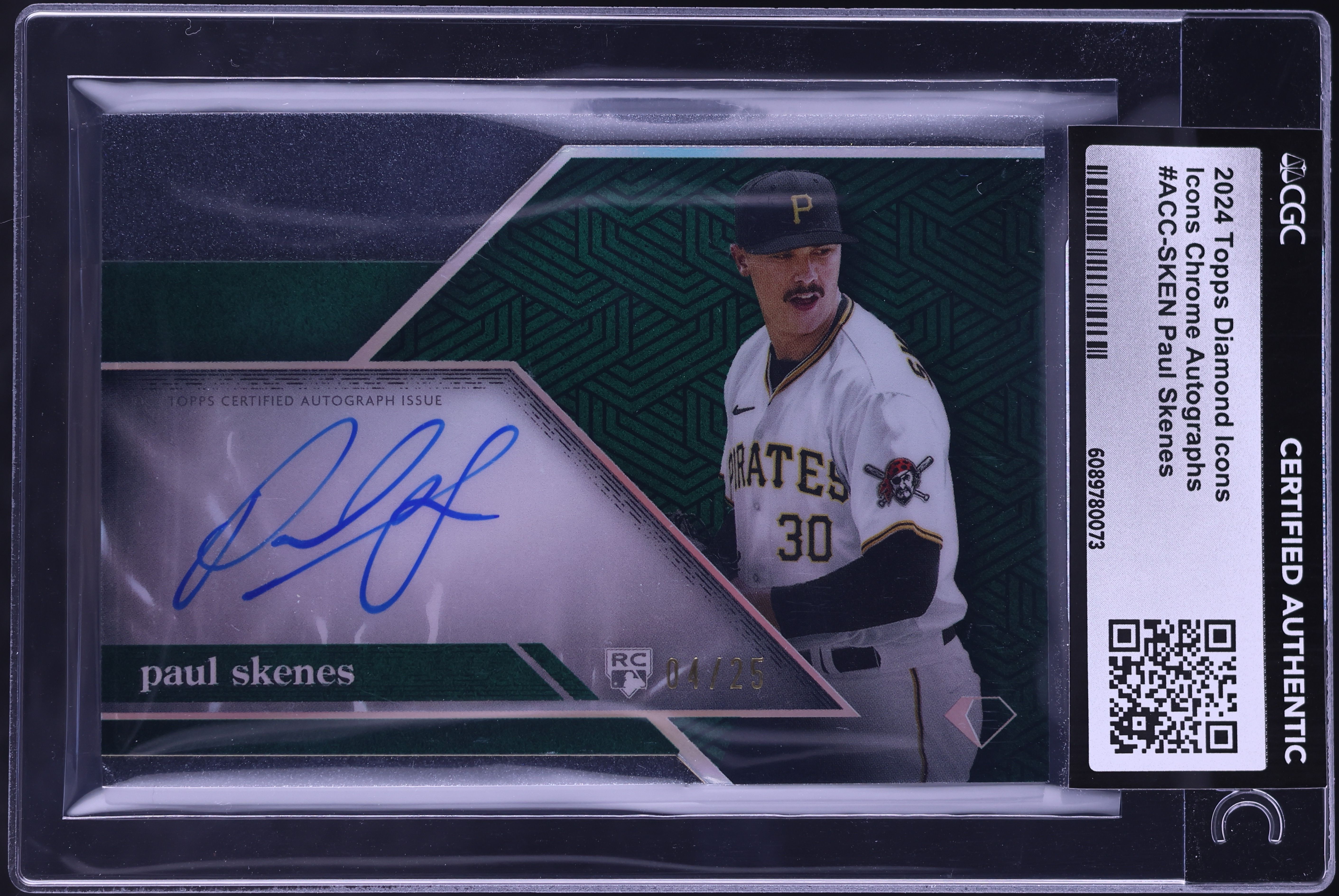 2024 Topps Diamond Icons Chrome Paul Skenes ROOKIE AUTO /25 #ACC 
