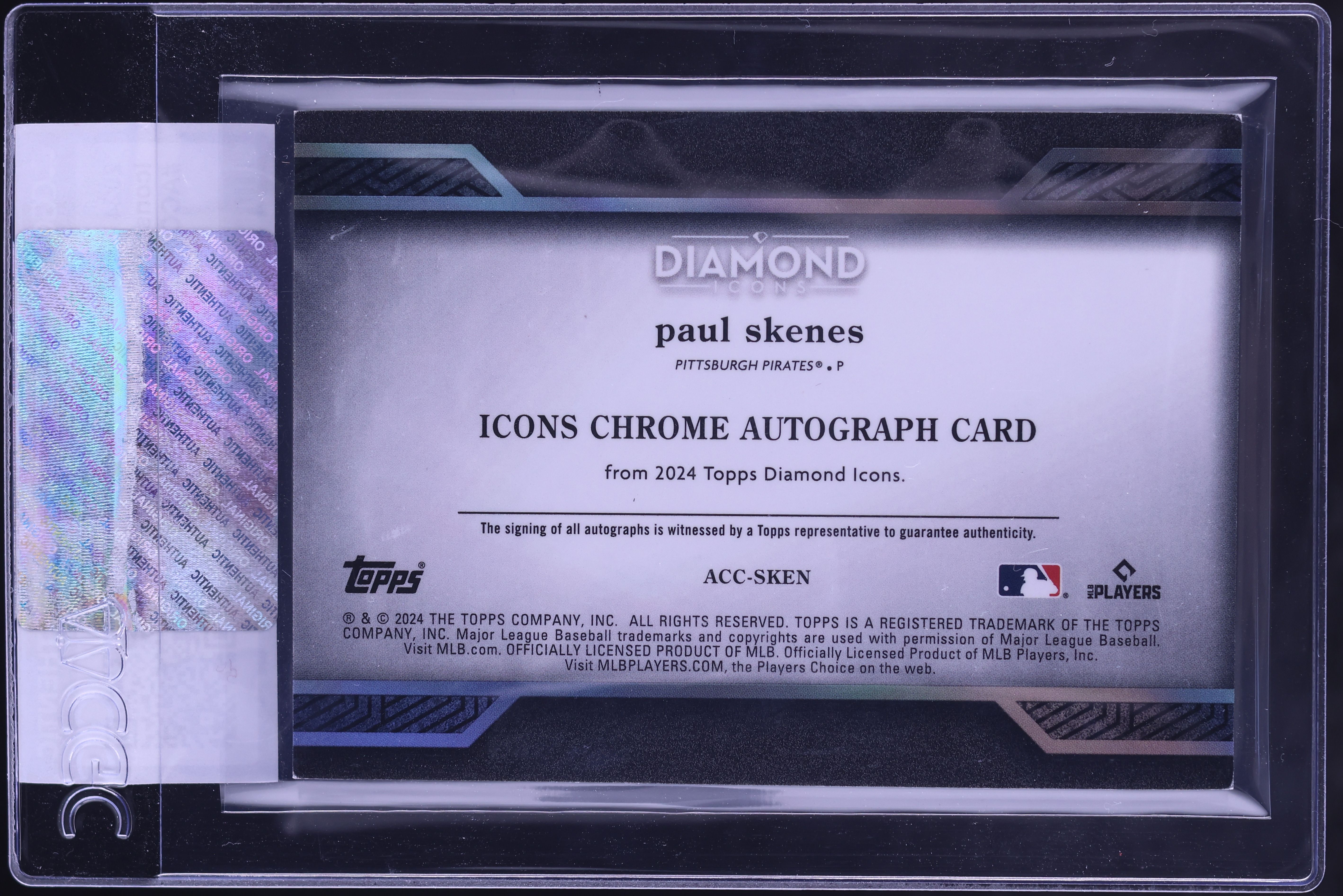 2024 Topps Diamond Icons Chrome Paul Skenes ROOKIE AUTO /25 #ACC 