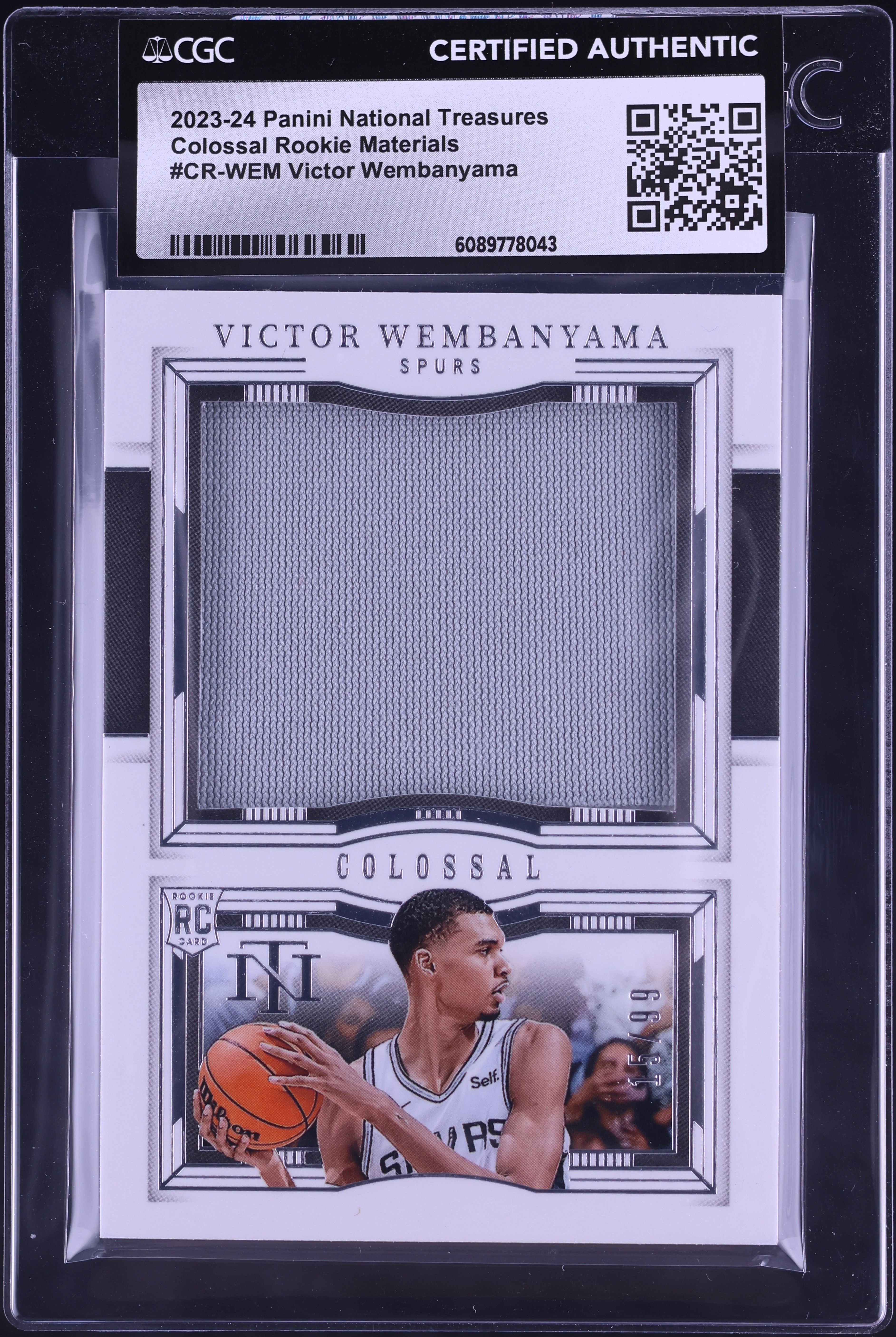 2023 National Treasures Colossal Victor Wembanyama ROOKIE PATCH 