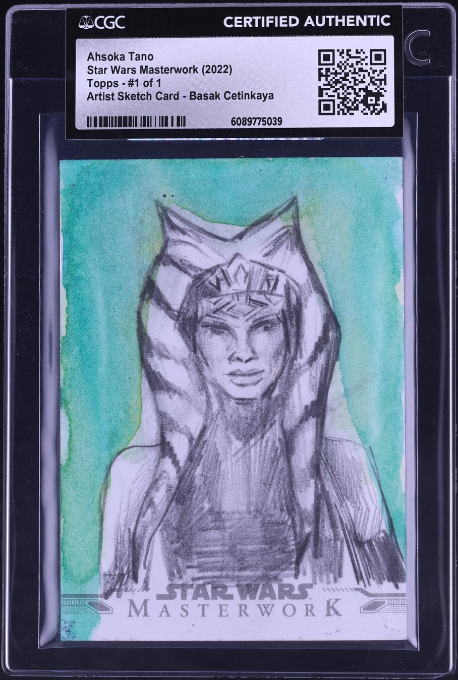 2022 Topps Star Wars Masterwork Artist Sketch Card Ahsoka Tano