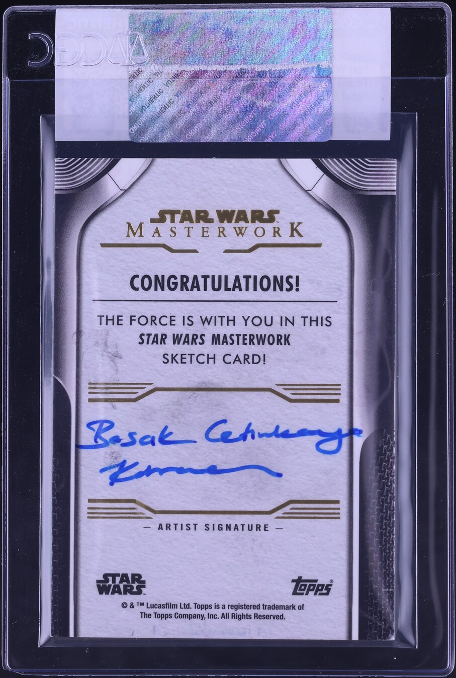 2022 Topps Star Wars Masterwork Artist Sketch Card Ahsoka Tano