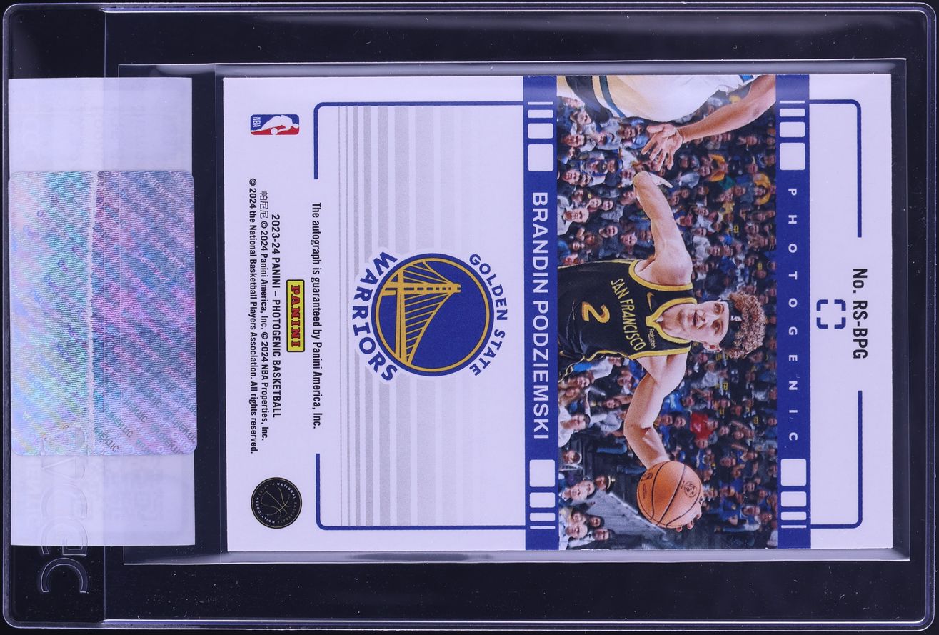 2023 Panini Photogenic Diamond Brandin Podziemski ROOKIE AUTO /75 #RS-BPG CGC AUTH