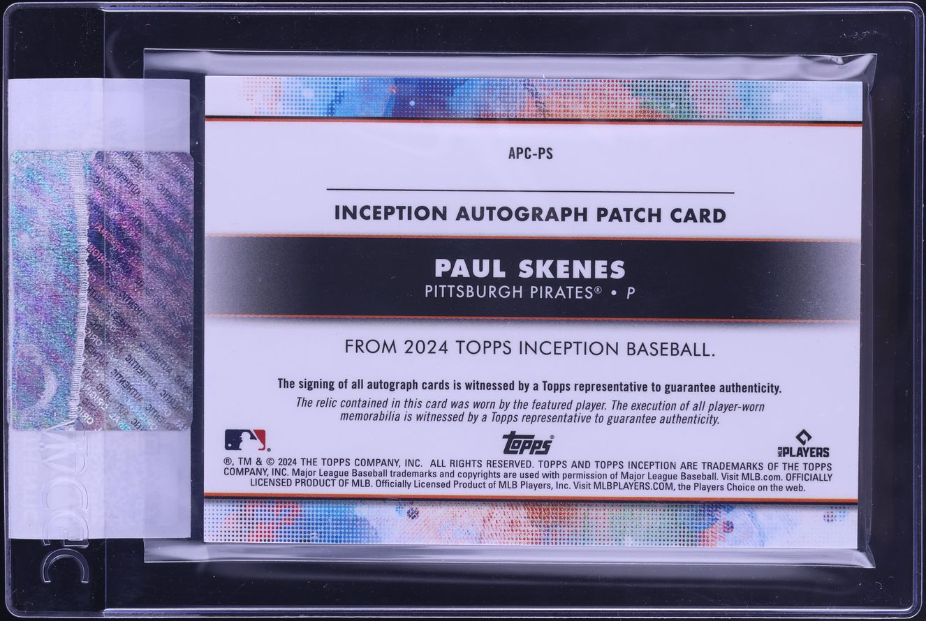 2024 Topps Inception Paul Skenes ROOKIE PATCH AUTO /200 #APC-PS 