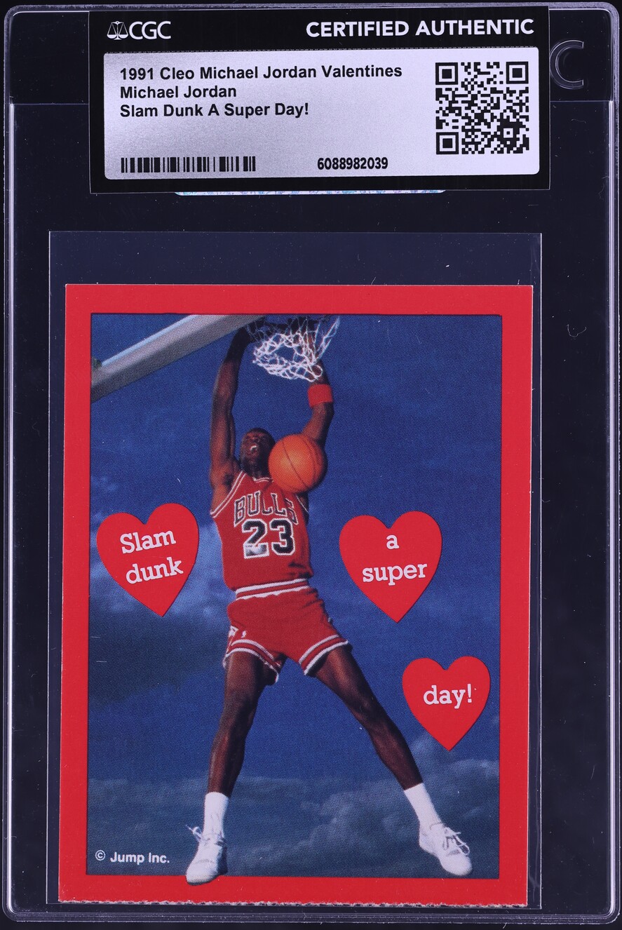 1991 Cleo Valentines Slam Dunk A Super Day! Michael Jordan CGC