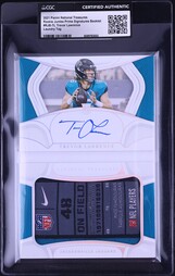 2021 National Treasures Prime Booklet Trevor Lawrence ROOKIE PATCH