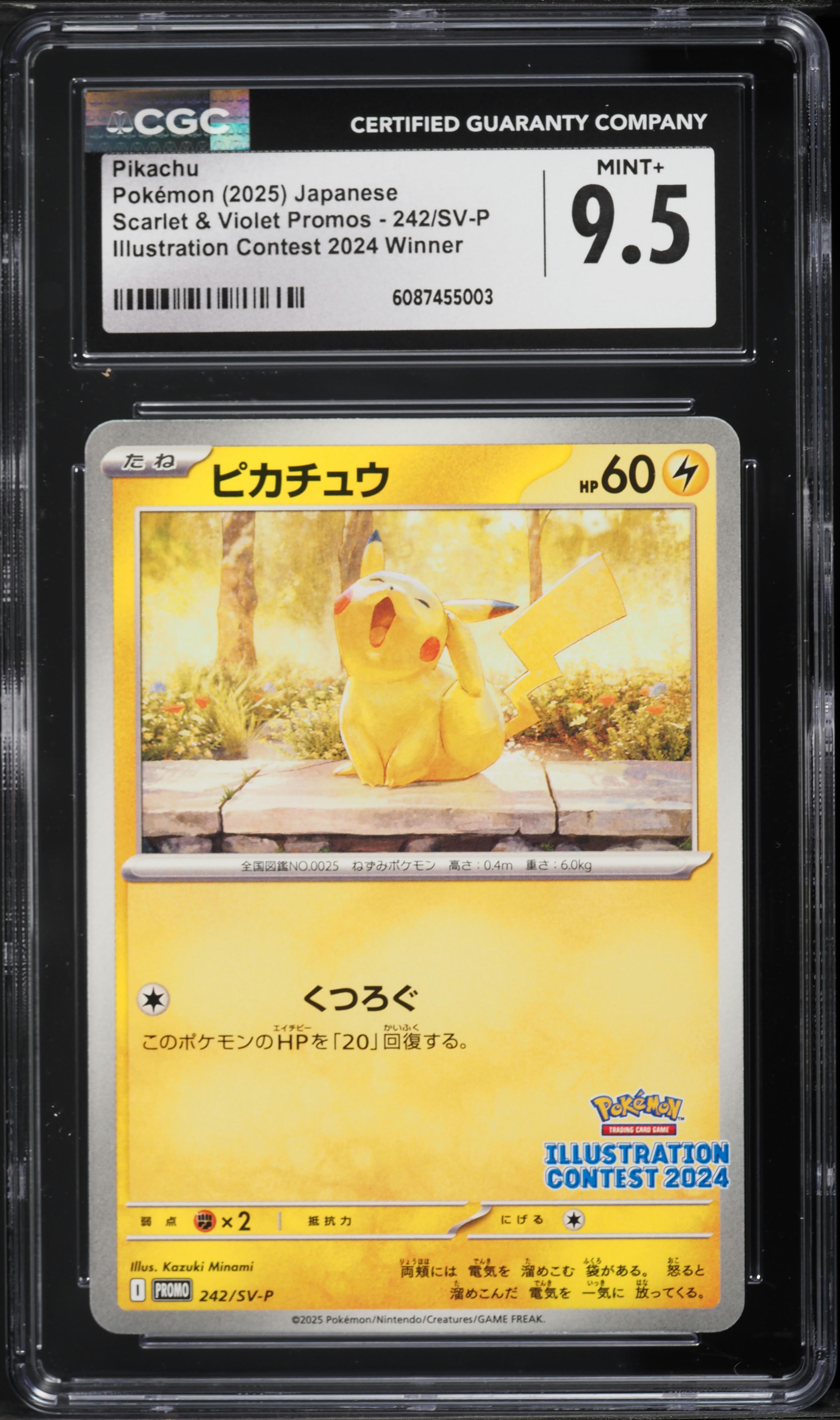 2025 Pokemon Japanese SV Promo Illustration Contest Winner Pikachu