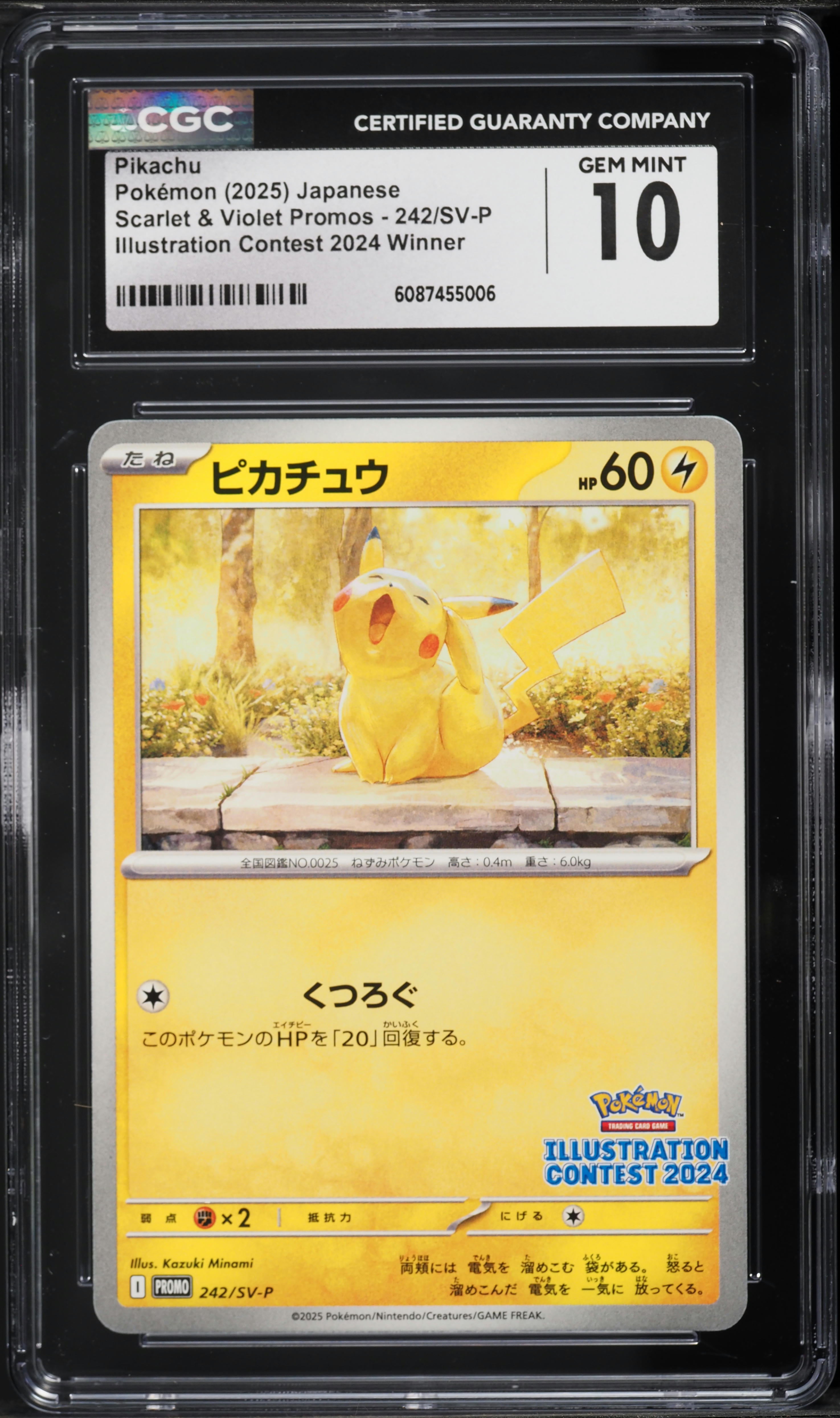 2025 Pokemon Japanese SV Promo Illustration Contest Winner Pikachu