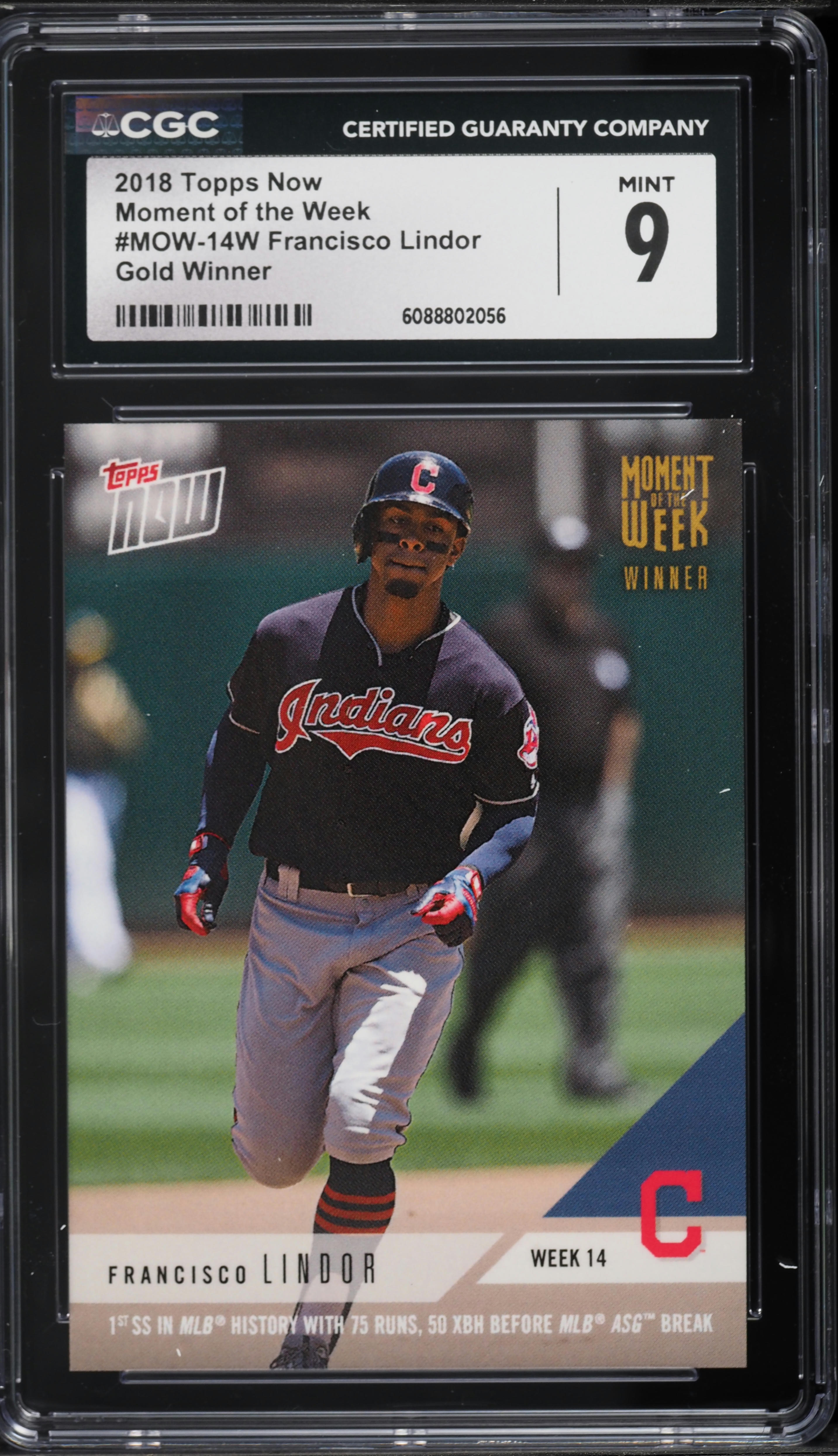 2018 Topps Now Moment Of The Week Gold Winner Francisco Lindor 
