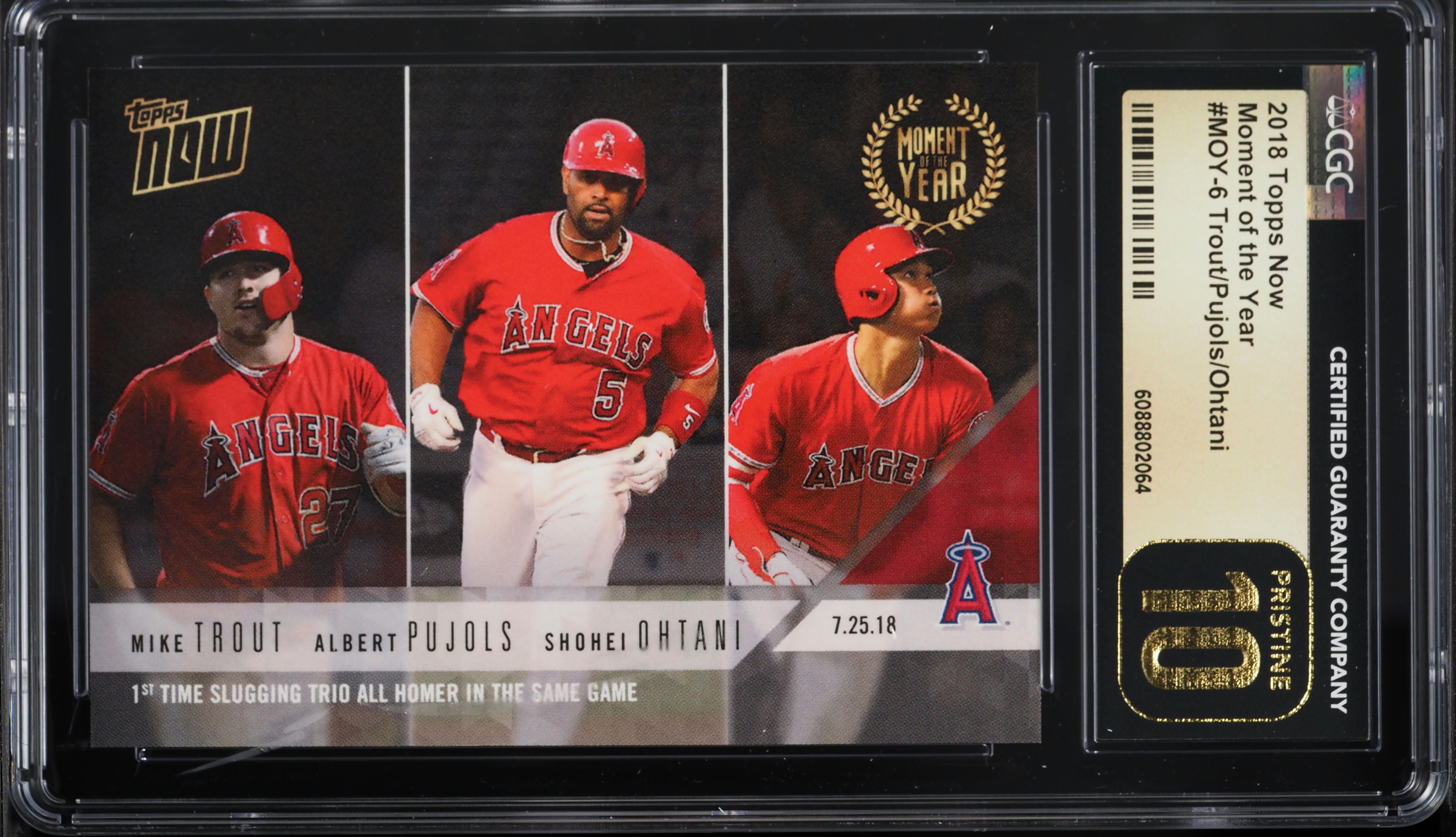 TOPPS TROUT PUJOLS OHTANI RC 2018 Topps Now Moment Of The Year 