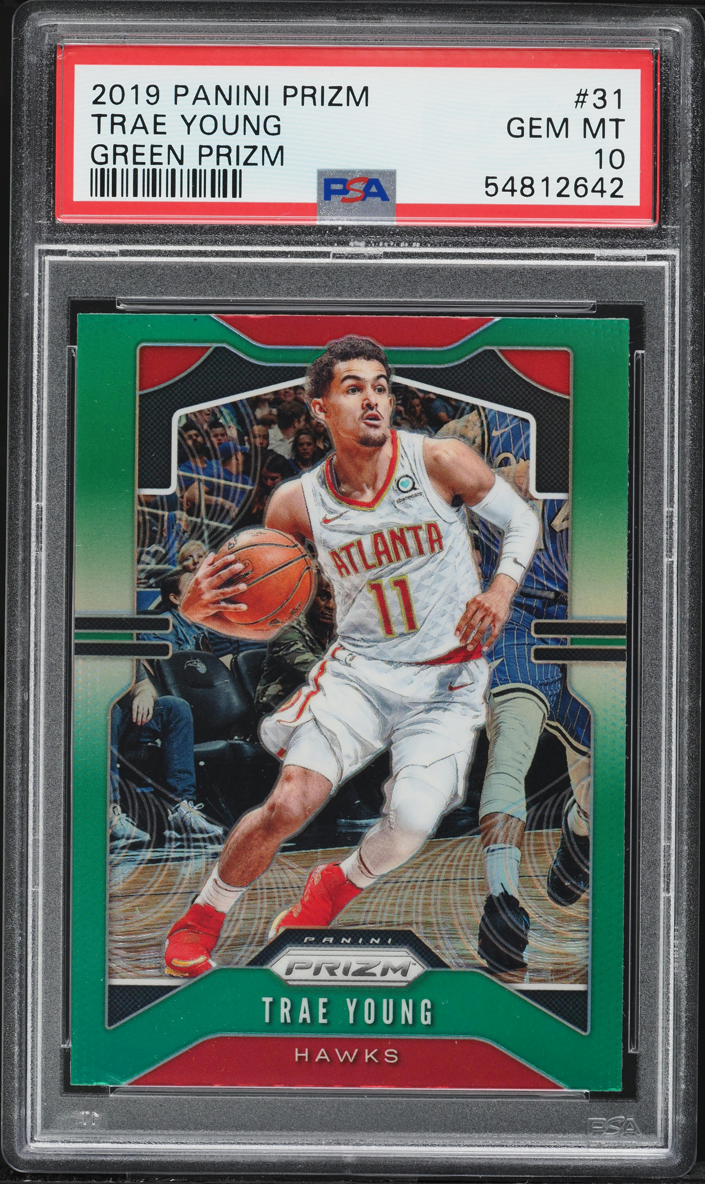 2019 Panini Prizm Green Trae Young #31 PSA 10 GEM MINT on Fanatics