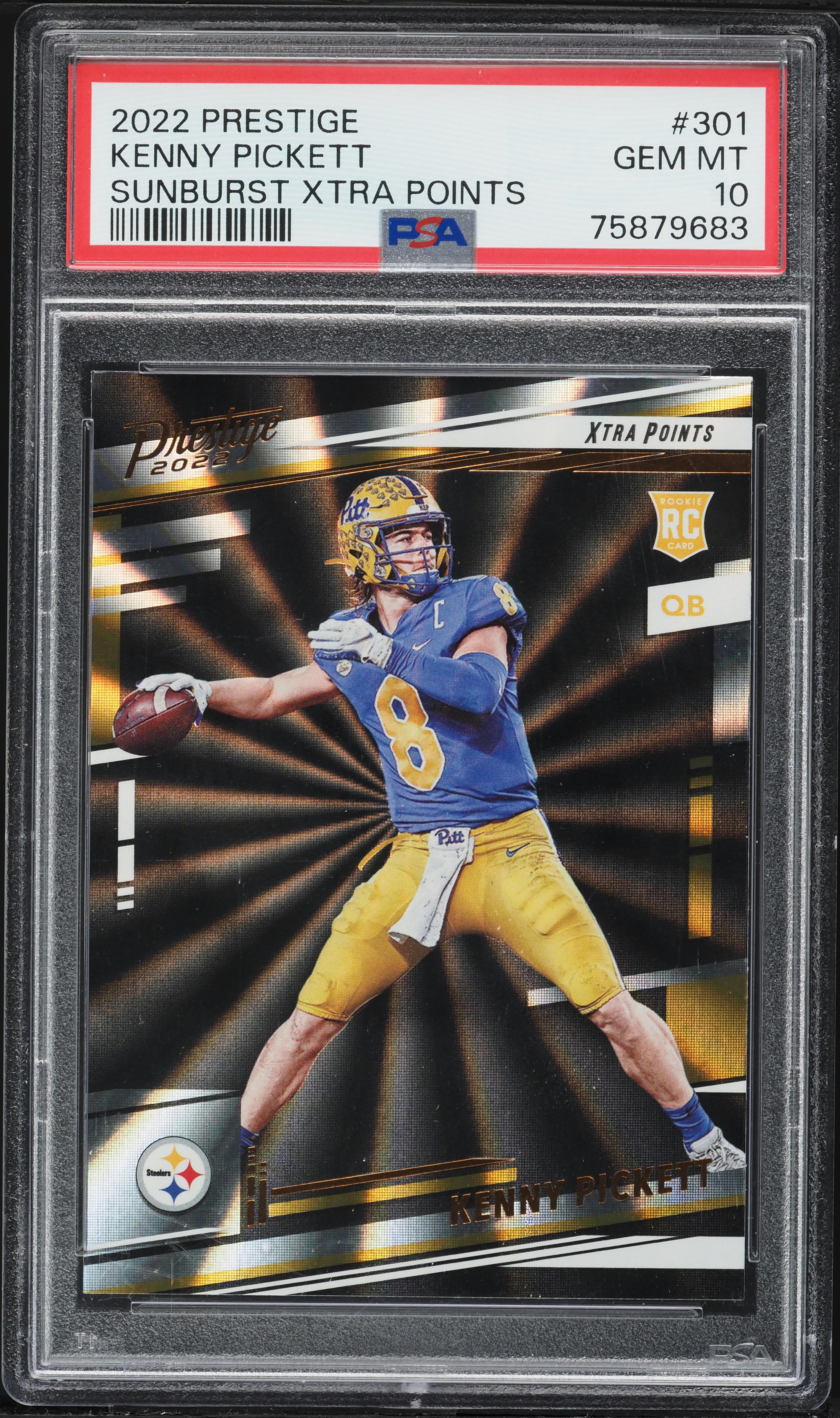 2022 Panini Prestige Sunburst Xtra Points Kenny Pickett ROOKIE